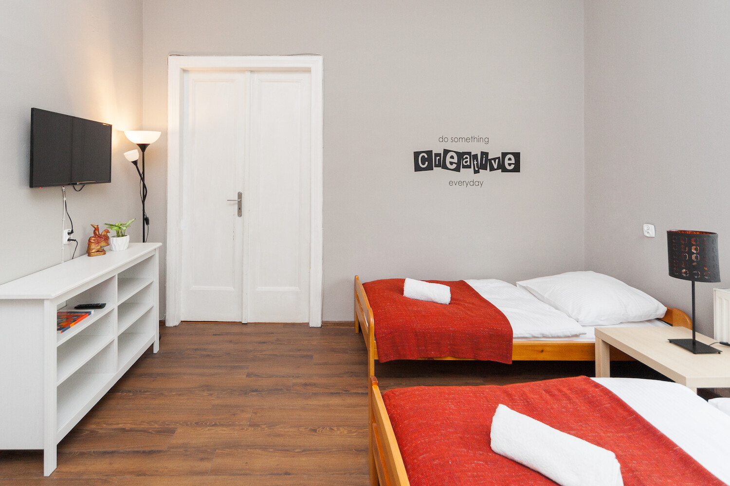 Bedroom in apartment located between Jewish district and Stradom