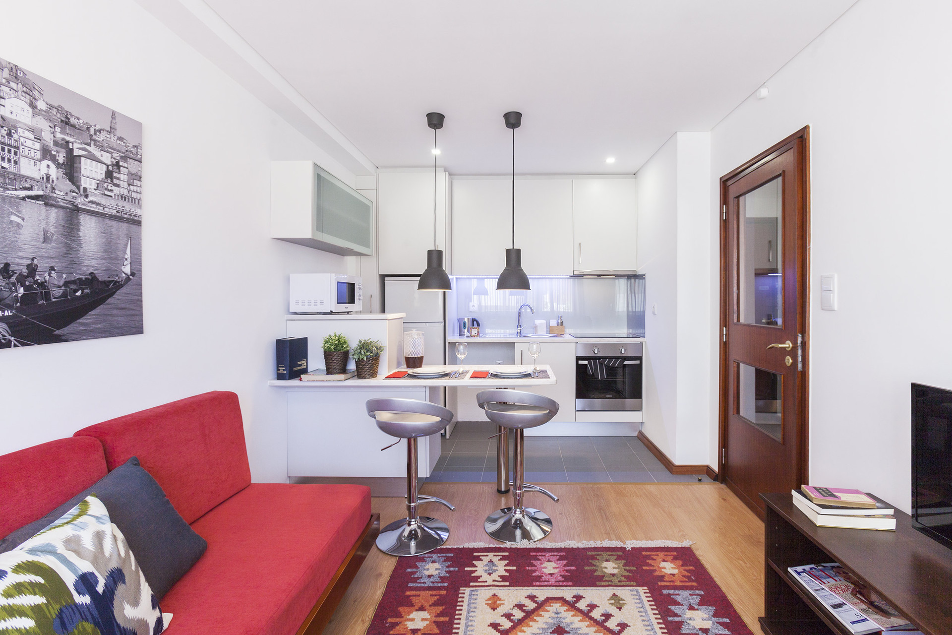 living room bathroom kitchen