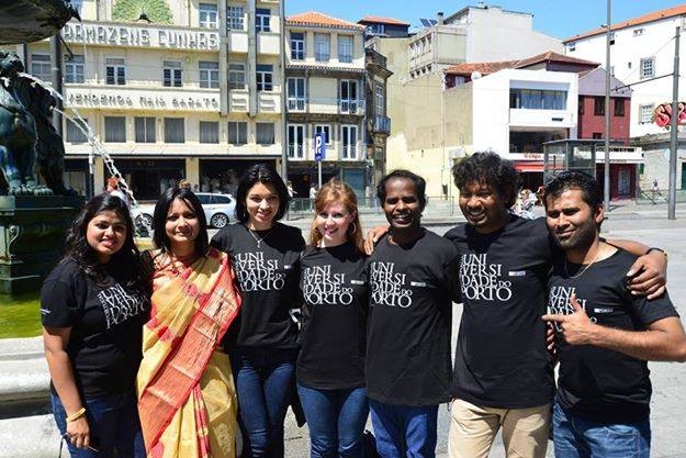 Erasmus friends from 4 continents at  UPORTO, Portugal