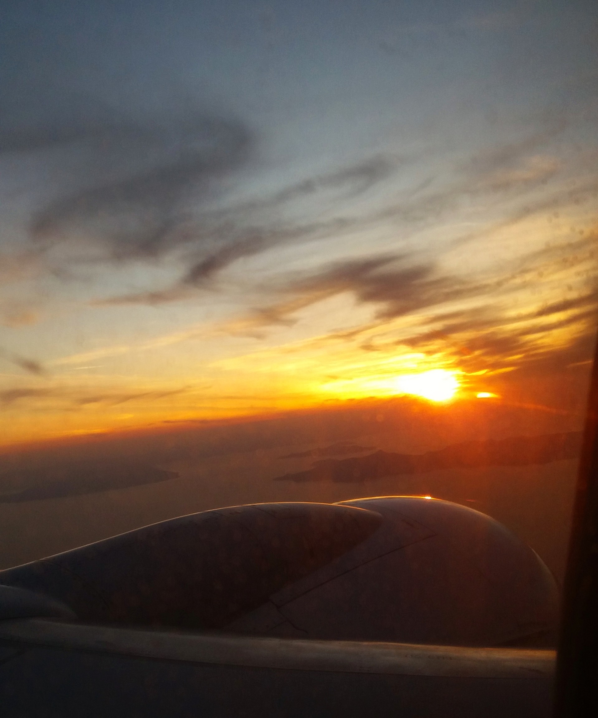 Flying to Athens airport 