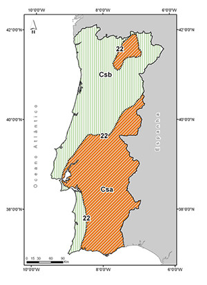 Mapa do Norte de Portugal.Disponível em: .