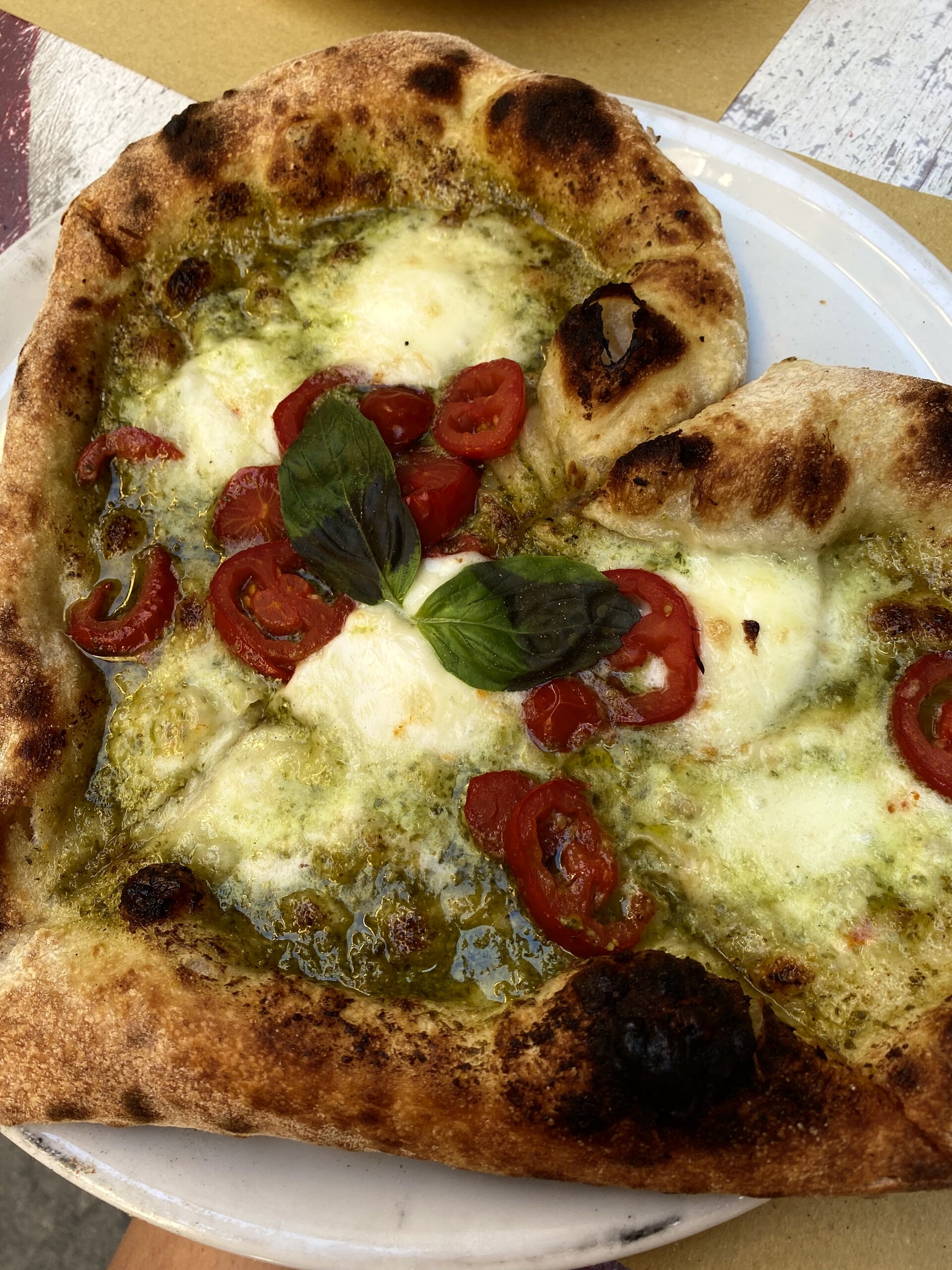 Heart pizza in Florence 