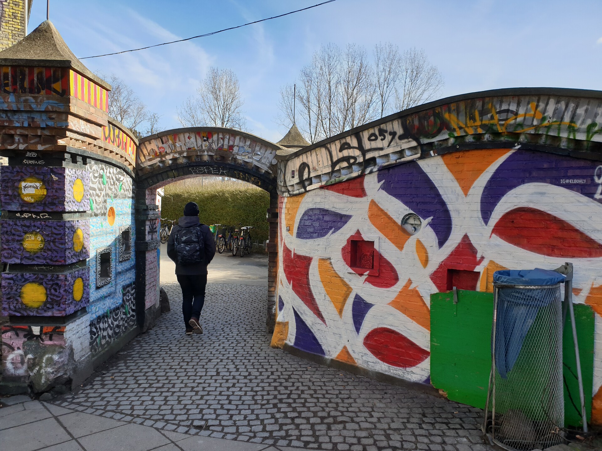 Hippy village entrance