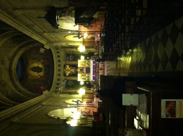 Inside of the church by the apartment!