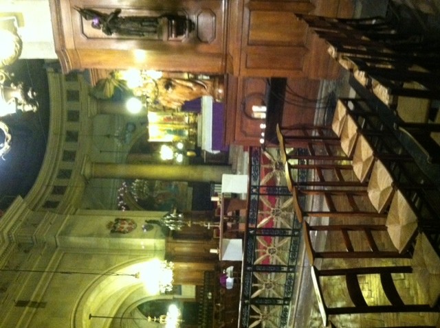 Inside of the church by the apartment!