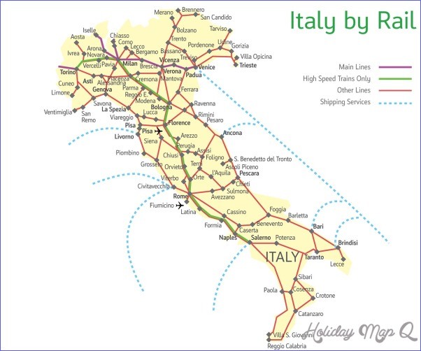 map of train lines in italy Italy With Train System Erasmus Blog Italy map of train lines in italy