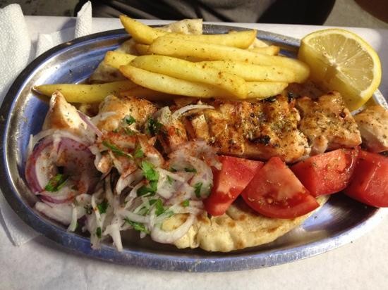 Kebab Souvlaki Grego delicioso