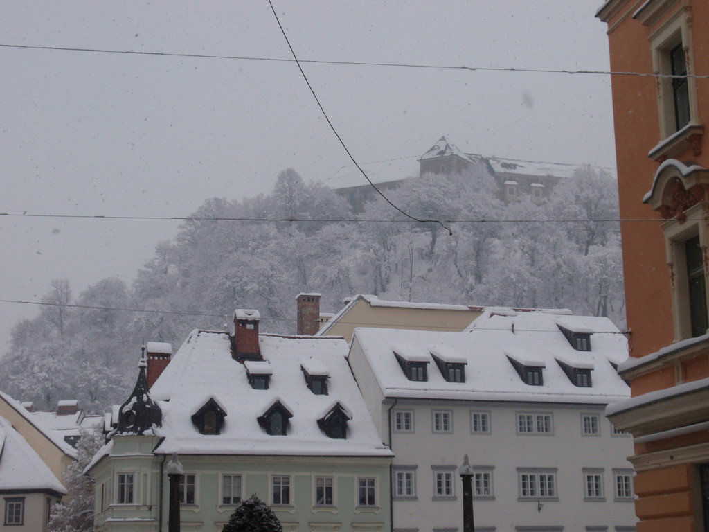 Ljubljanski grad nevado