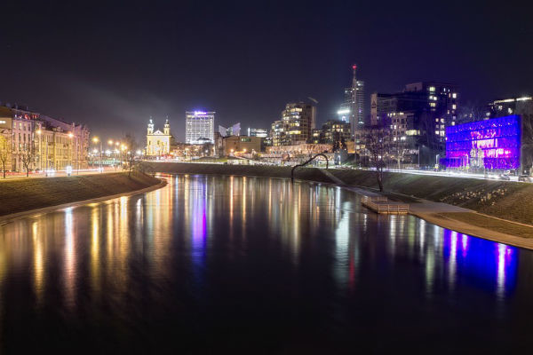 Paisaje nocturno de Vilna