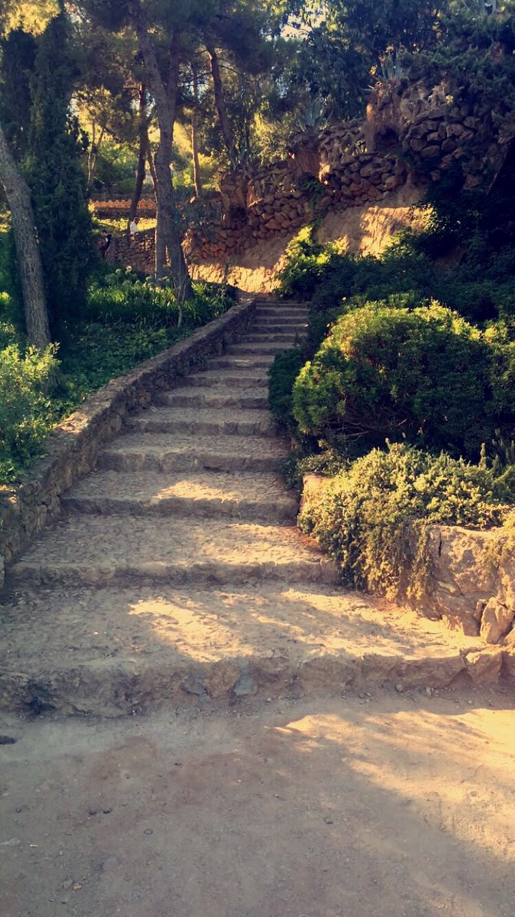 Park Güell winding staircase