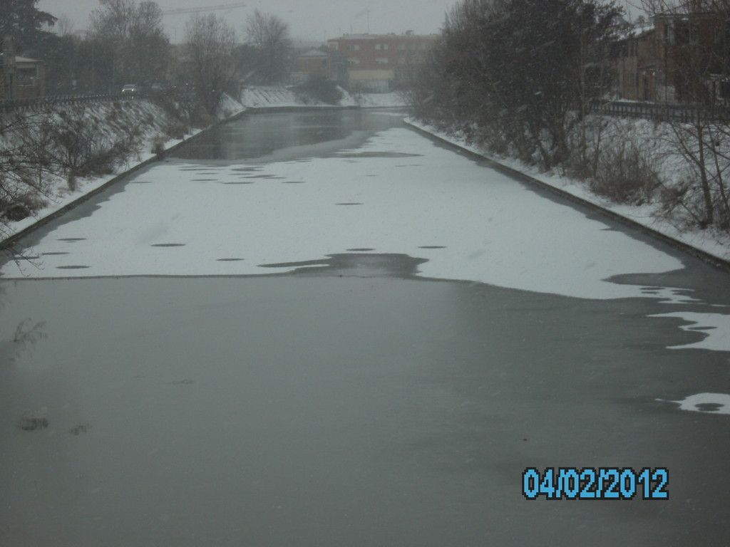 the po river is frozen