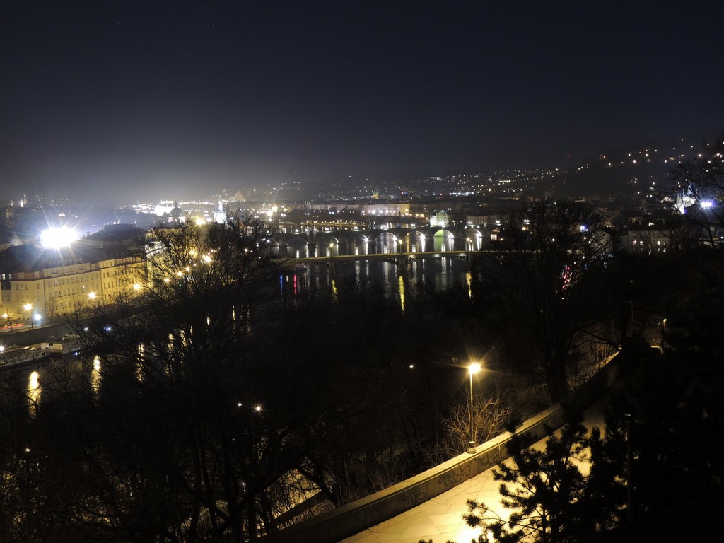 Prague at night