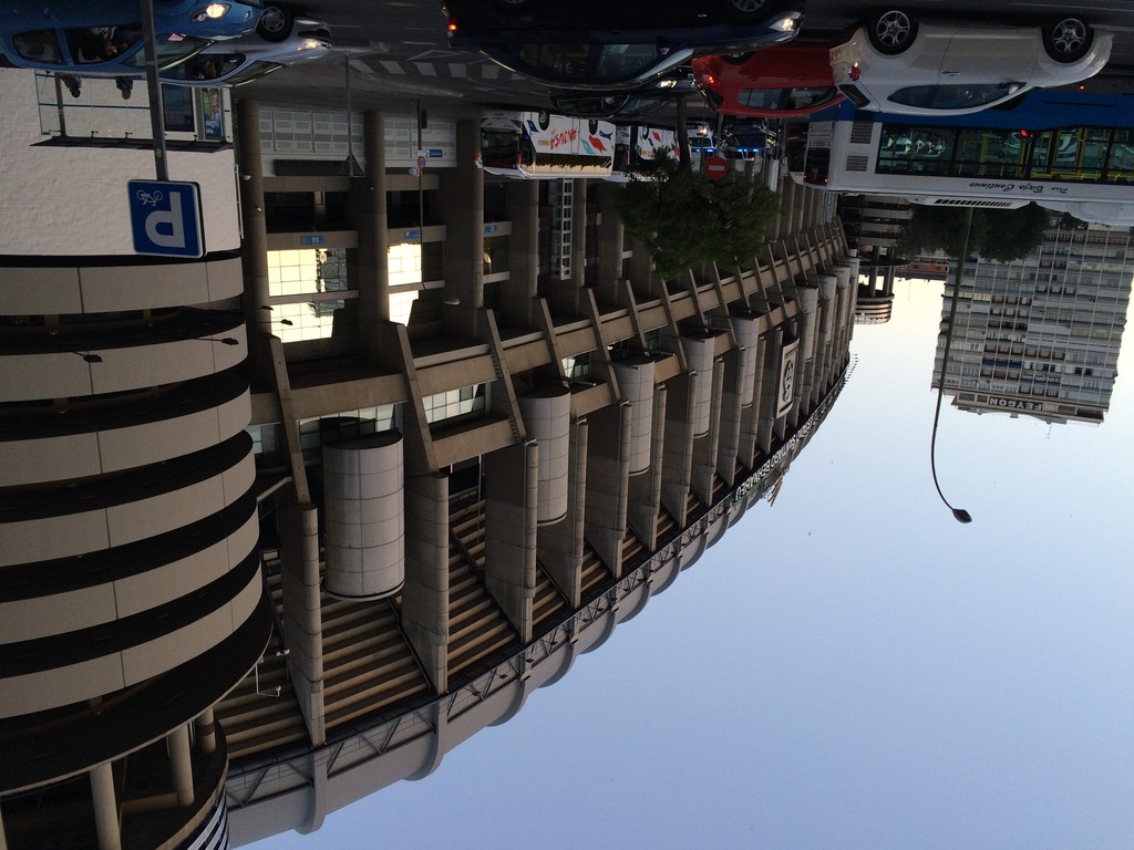 Santiago Bernabeu upside down