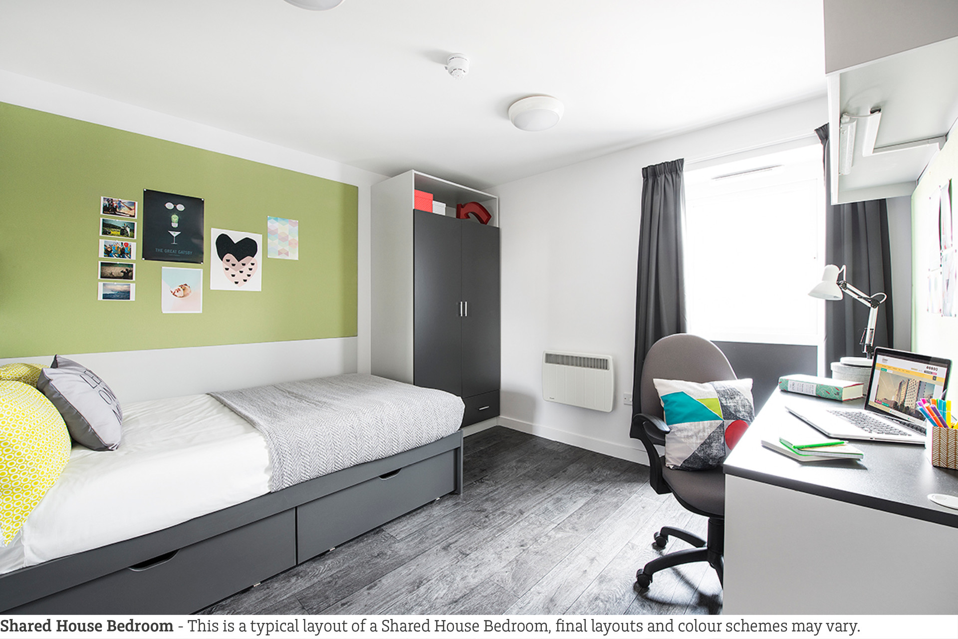 Single Room Apartment with private Shower/WC and Communal Kitchen