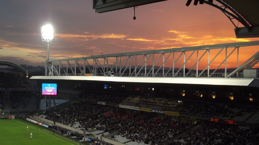 Sunset by the Stad de Gerland