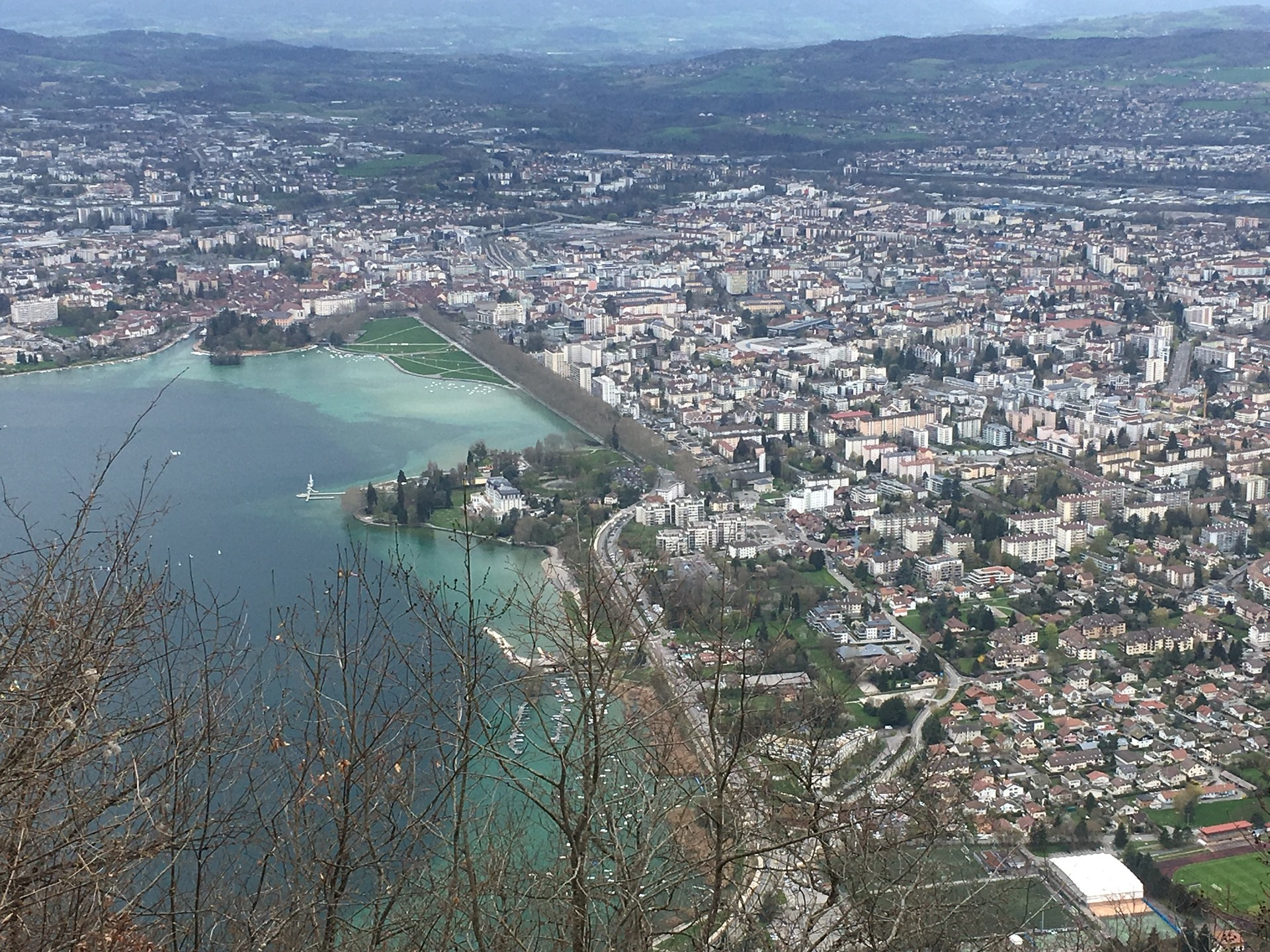 View of Annecy town from Mont Veyrier