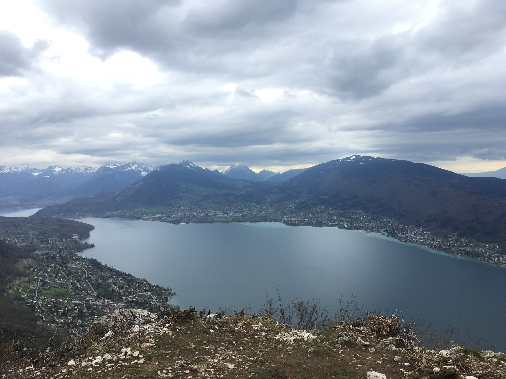 View of lake Annecy from Mont Veyrier