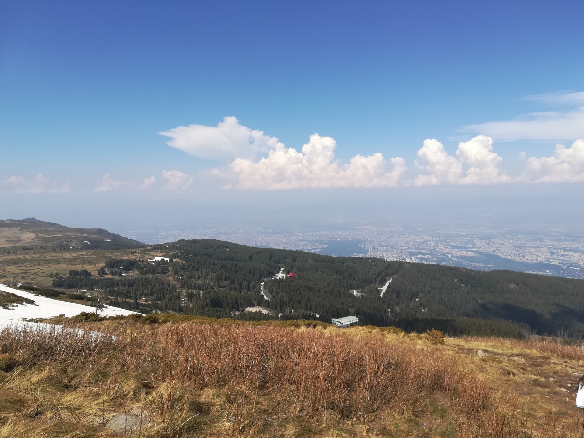 Watching the city from the mountains.
