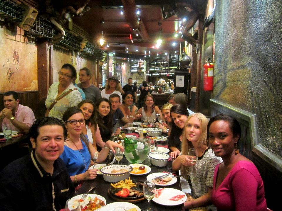 Welcome Meal, all the flatmates